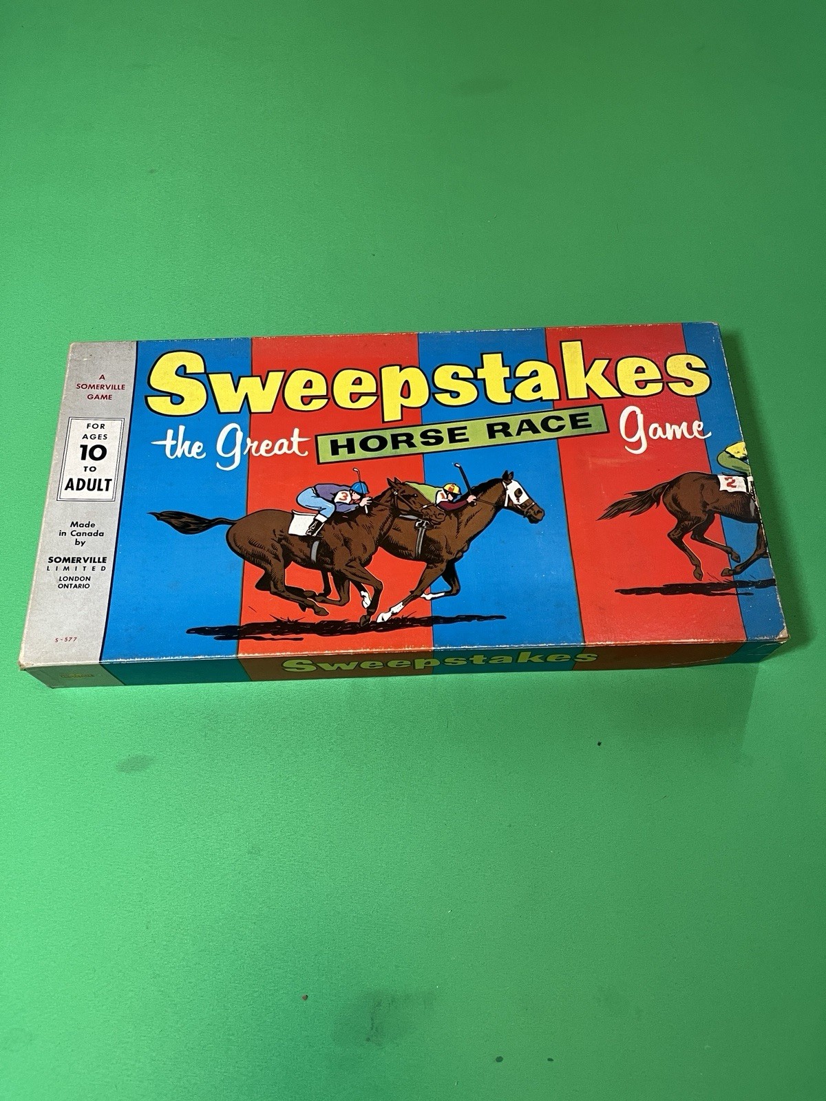 Sweepstakes the Great Horse Race Game - Steeplechase Board Game Horse Racing VTG