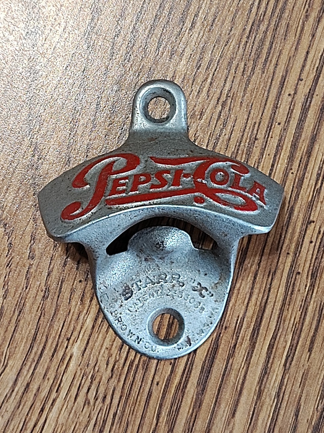 Vintage Pepsi Cola Starr X Wall Mount Bottle Opener USA Brown Co N. News, VA