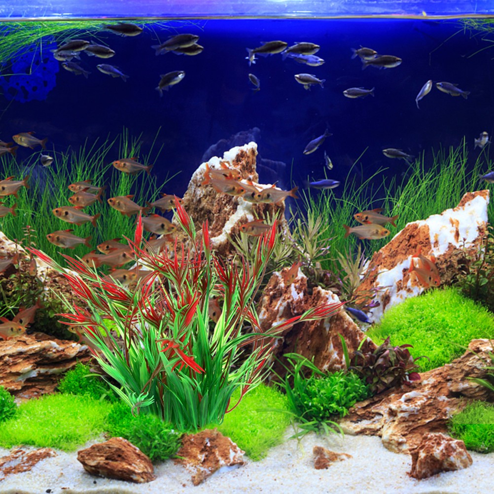 2Pcs Pets Fish Aquarium Plants Fish Tank Landscape Water Grass Safe for Fish