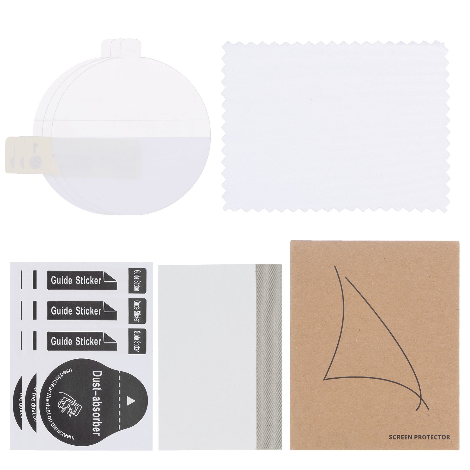 3pcs Watch Glass Screen Protectors 43mm TPU Round Smartwatch Screen Protective