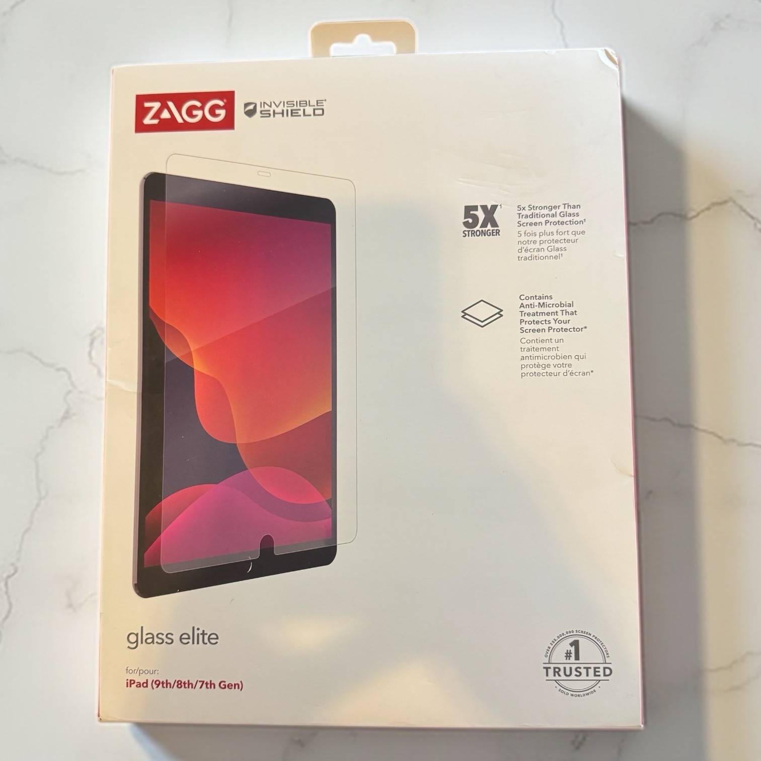 ZAGG Glass Elite Screen Protector for iPad 9th 8th 7th Generation (10.2 Inch)