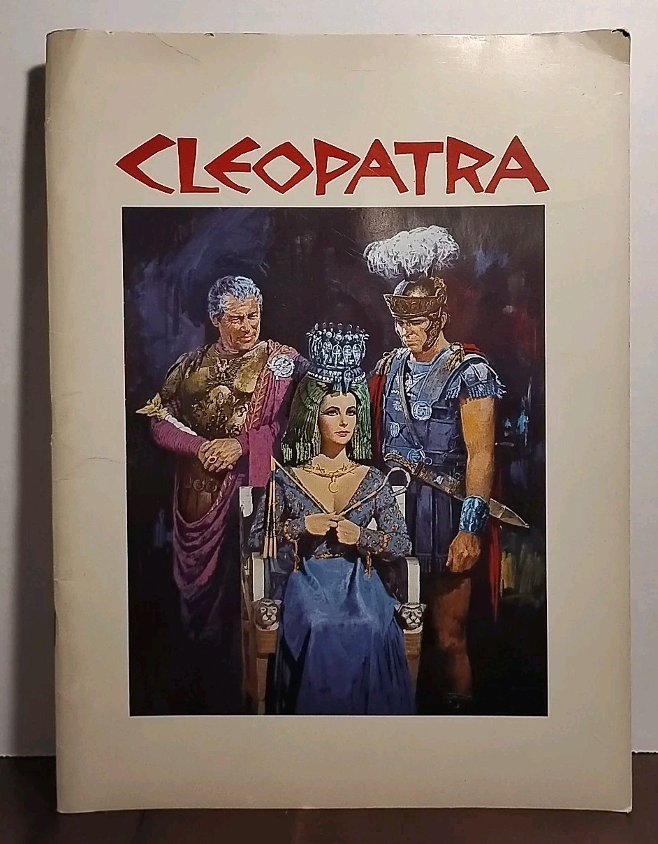 CLEOPATRA Original 1963 Souvenir Movie Program Liz Taylor Richard Burton Vintage