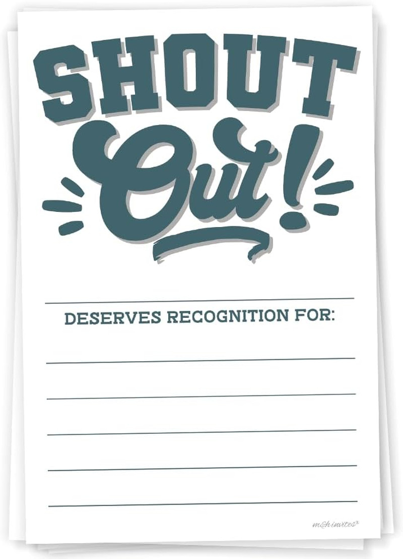 Employee and Student Appreciation Cards - 50 Count Recognition Reward Set