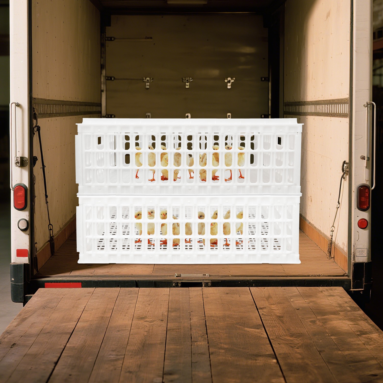 2pcs  Chicken Transport Cage Carrier Basket Box for Poultry Chicken Bird Duck