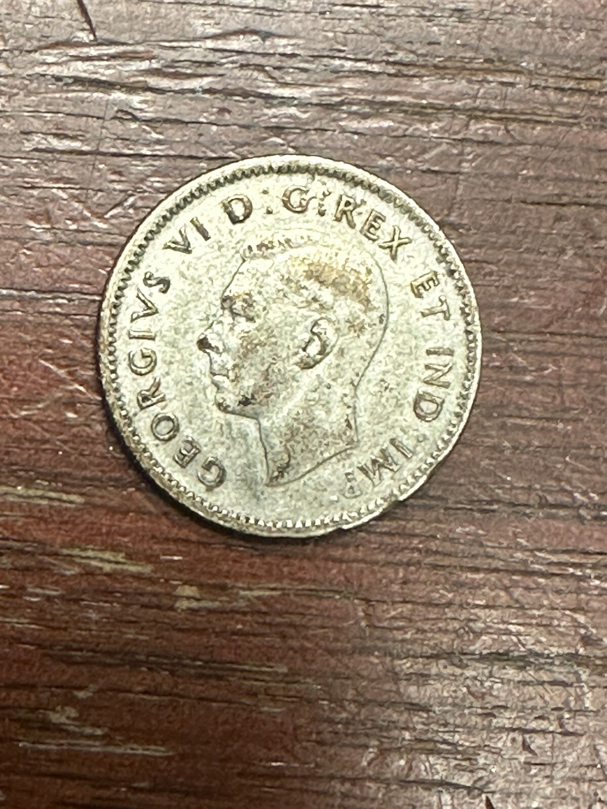 1945 George VI Silver Dime 10 Cent Coin Canada