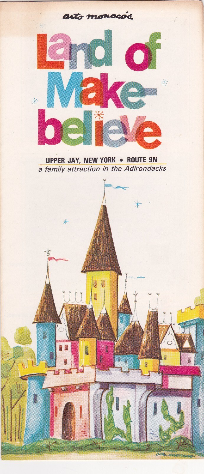 c1960 Land of Make Believe Theme Park Upper Jay NY Brochure