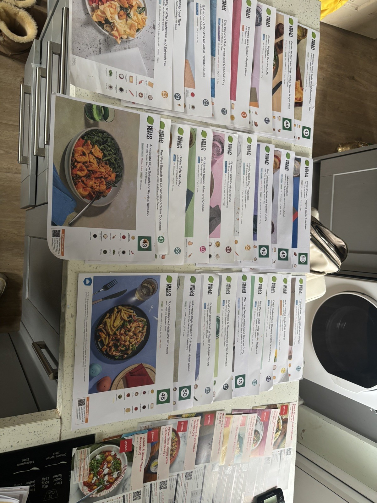 34 X vegetarian recipe Cards Gousto And Hello Fresh