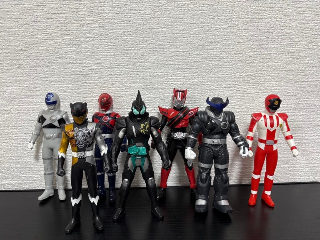 Sentai Hero Kamen Rider Soft Vinyl Bulk7 Piece Set 800 Series Out Of Print