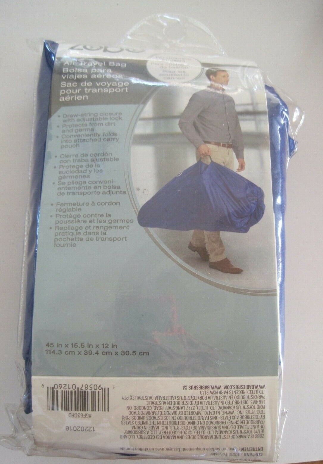 Zobo Air Travel Bag For Umbrella Strollers NIB
