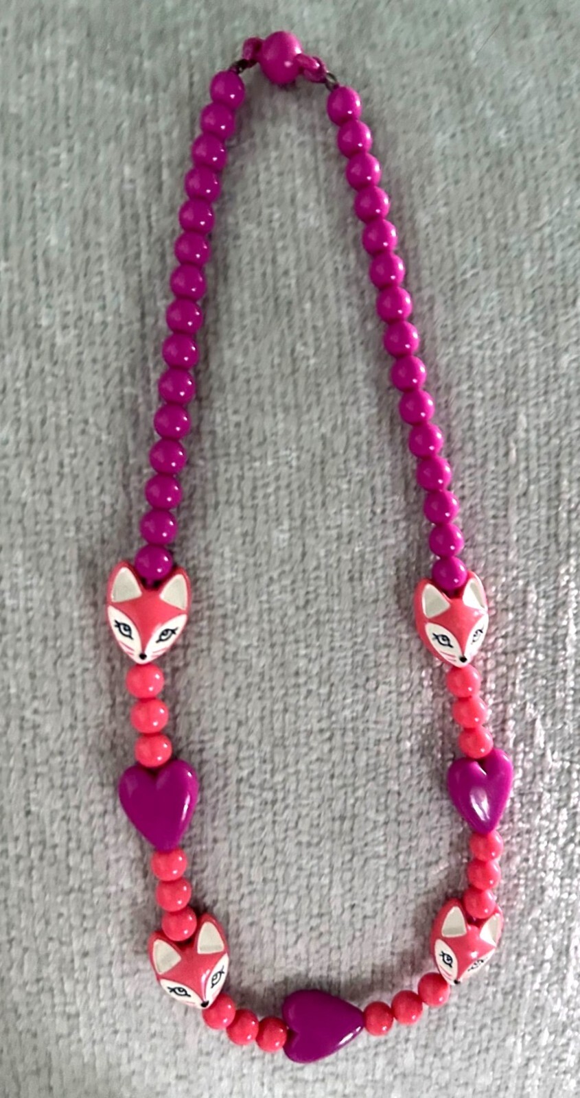 Vintage Gymboree Woodland Wonder Fox Say Girls Jewelry Necklace 20"