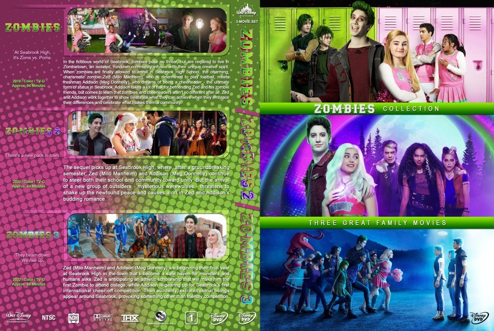 Disney Zombies Trilogy DVD Cover/Case (READ DESCRIPTION)