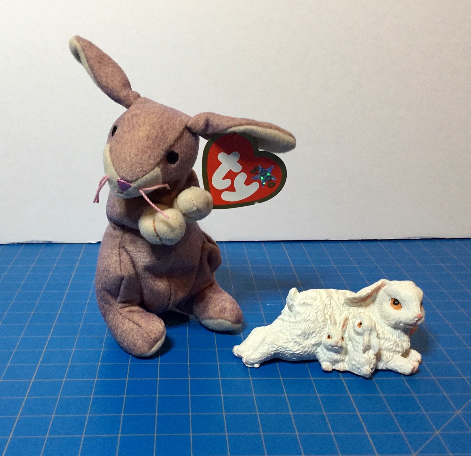 Ty Teenie Beanie Babies Springy Lavender Bunny McDonald's + Momma Bunny & Babies