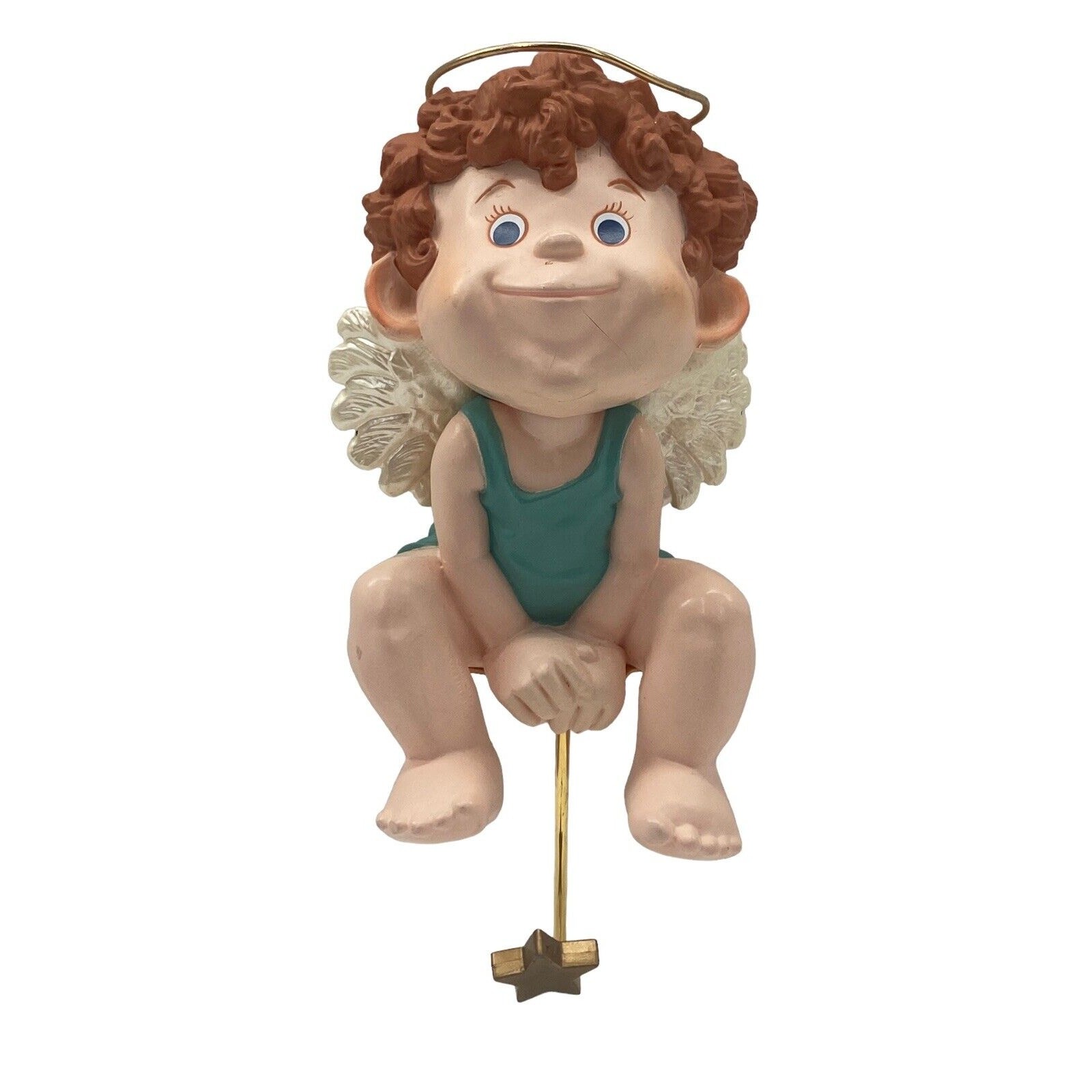 Vintage 1986 Hallmark Little Angel Christmas Stocking Hanger Holder