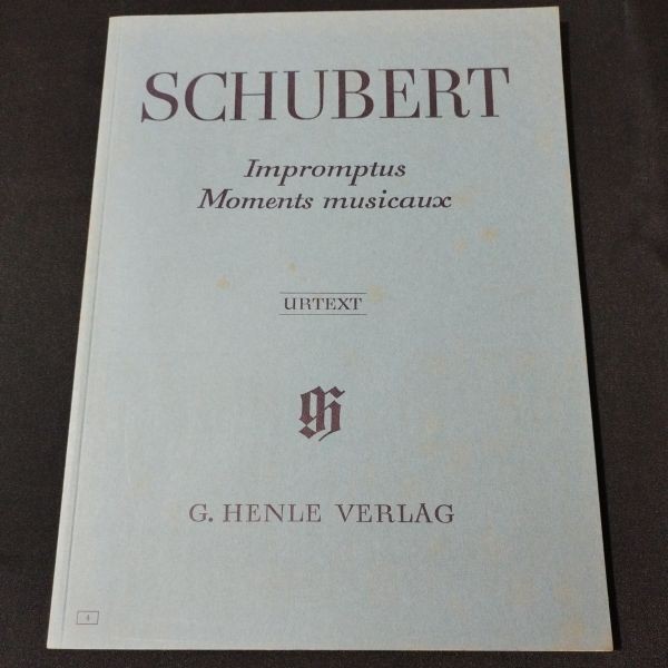 Sheet music piano solo Schubert improvisation song, Rakko no Toki Henle company*