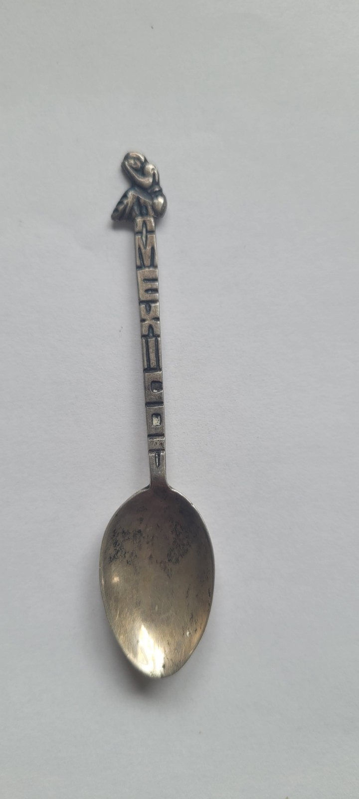 Vintage Mexico 925 Sterling Silver Souvenir Spoon - Siesta Sombrero Figural 4.6g