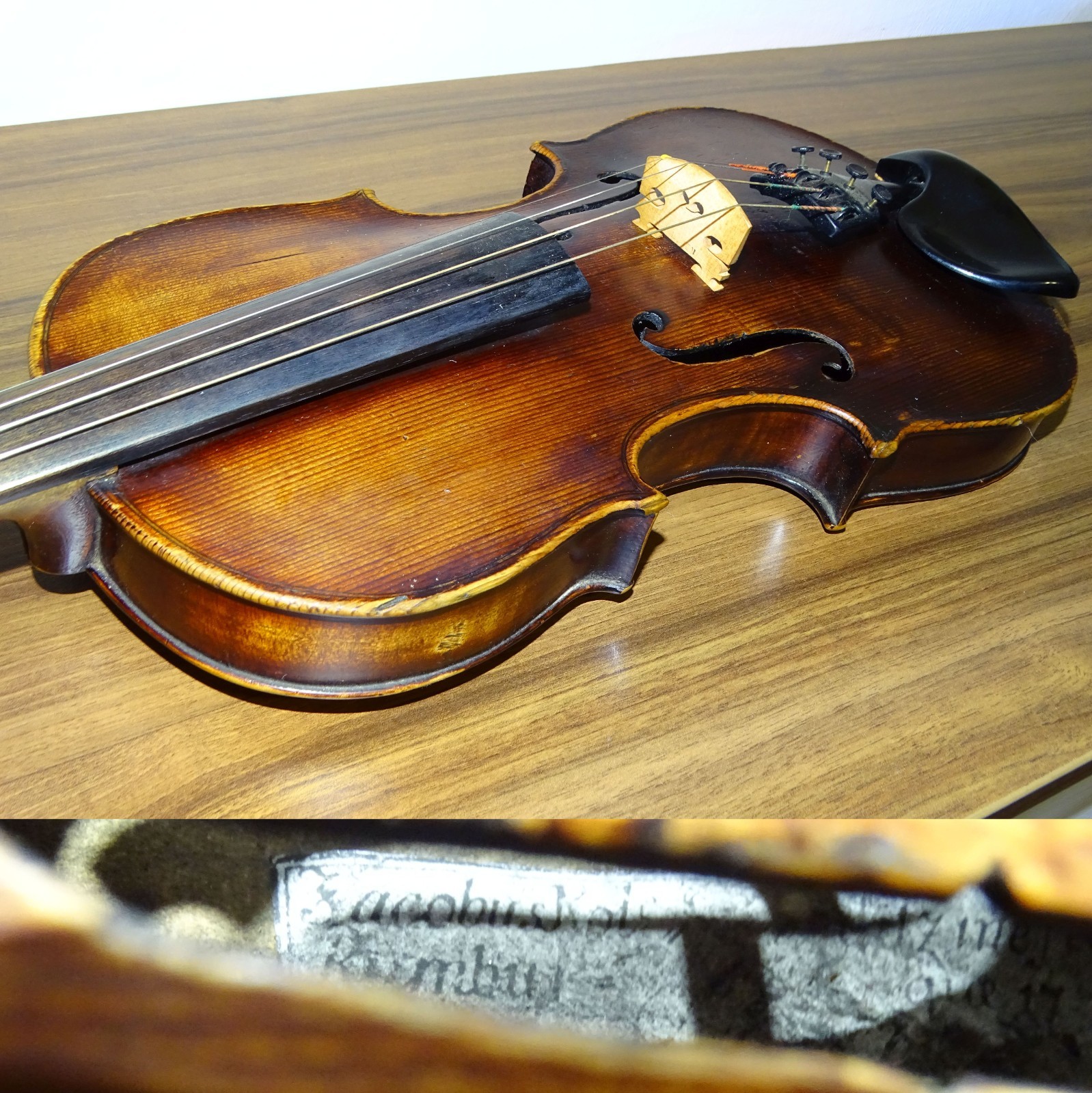 4/4 VIOLIN labelled JACOBUS KOLDITZ (Nr. 011)