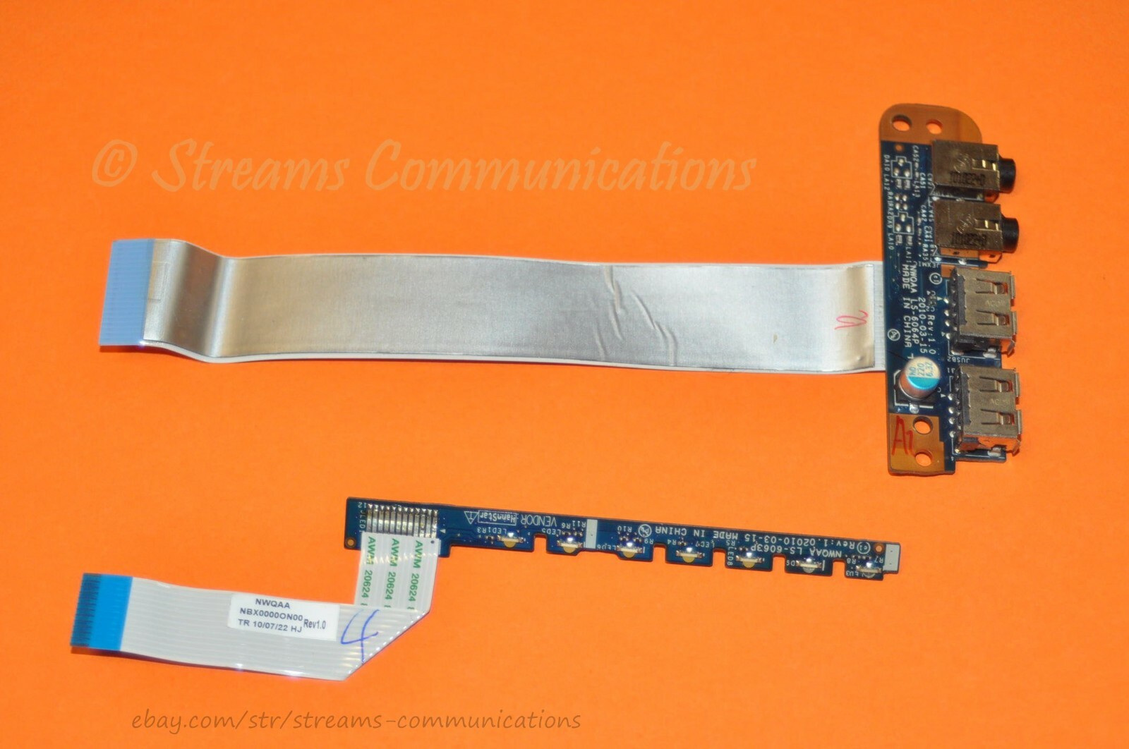 Toshiba Satellite A665 A665-S5170 Laptop Dual USB Port Board + LED Board
