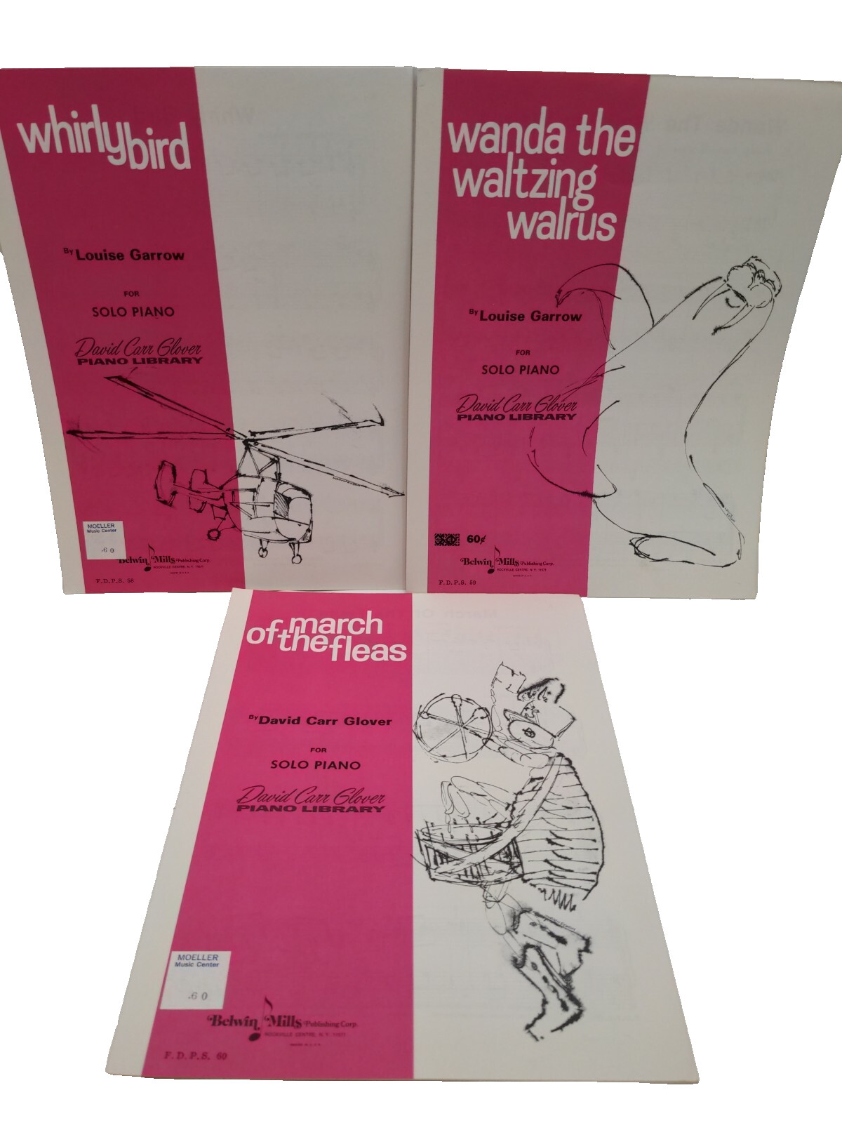 Lot 3 David Carr Glover Piano Solo Sheet Music Self Teach Practice Piano   M31A4