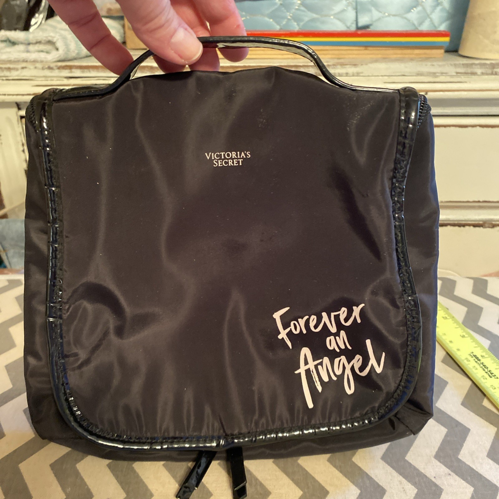 Victoria’s Secret “Forever An Angel” Black Travel/Makeup Bag READ