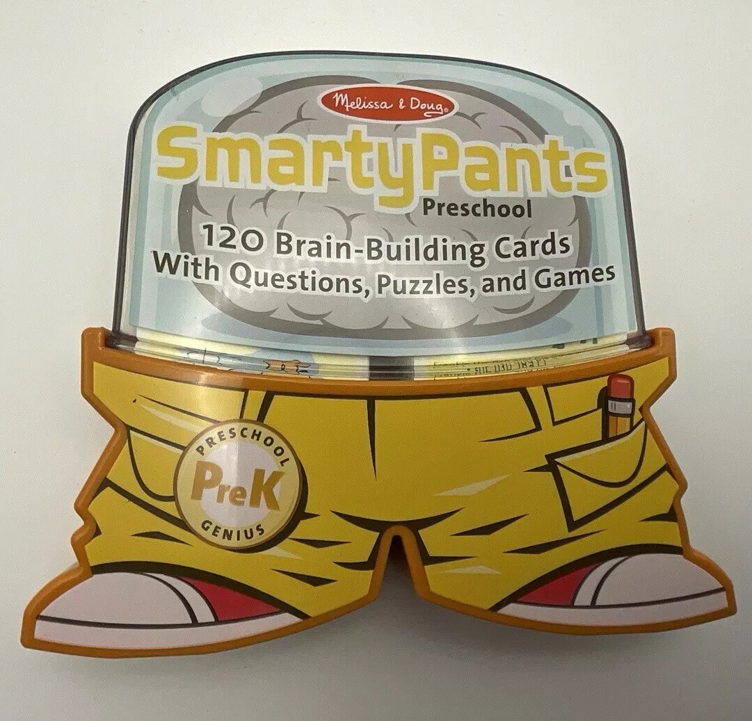 Melissa & Doug Smarty Pants Preschool 120 Brain Building Cards, Questions/Games