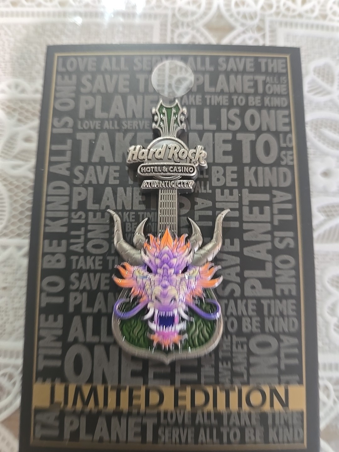 Hard Rock Cafe Hotel Casino Atlantic City 2026 Dragon Head Pin New