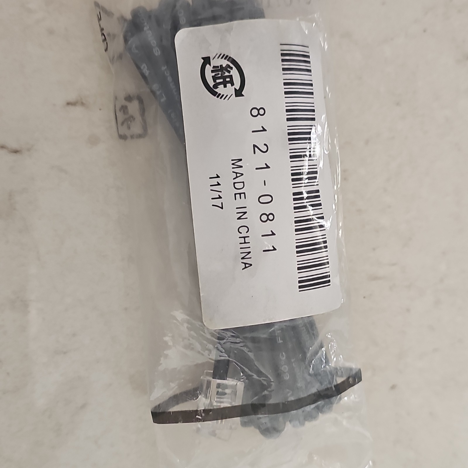 Black Telephone Cable Flat RJ-11 to RJ-11 Connector 8121-0811 MPN