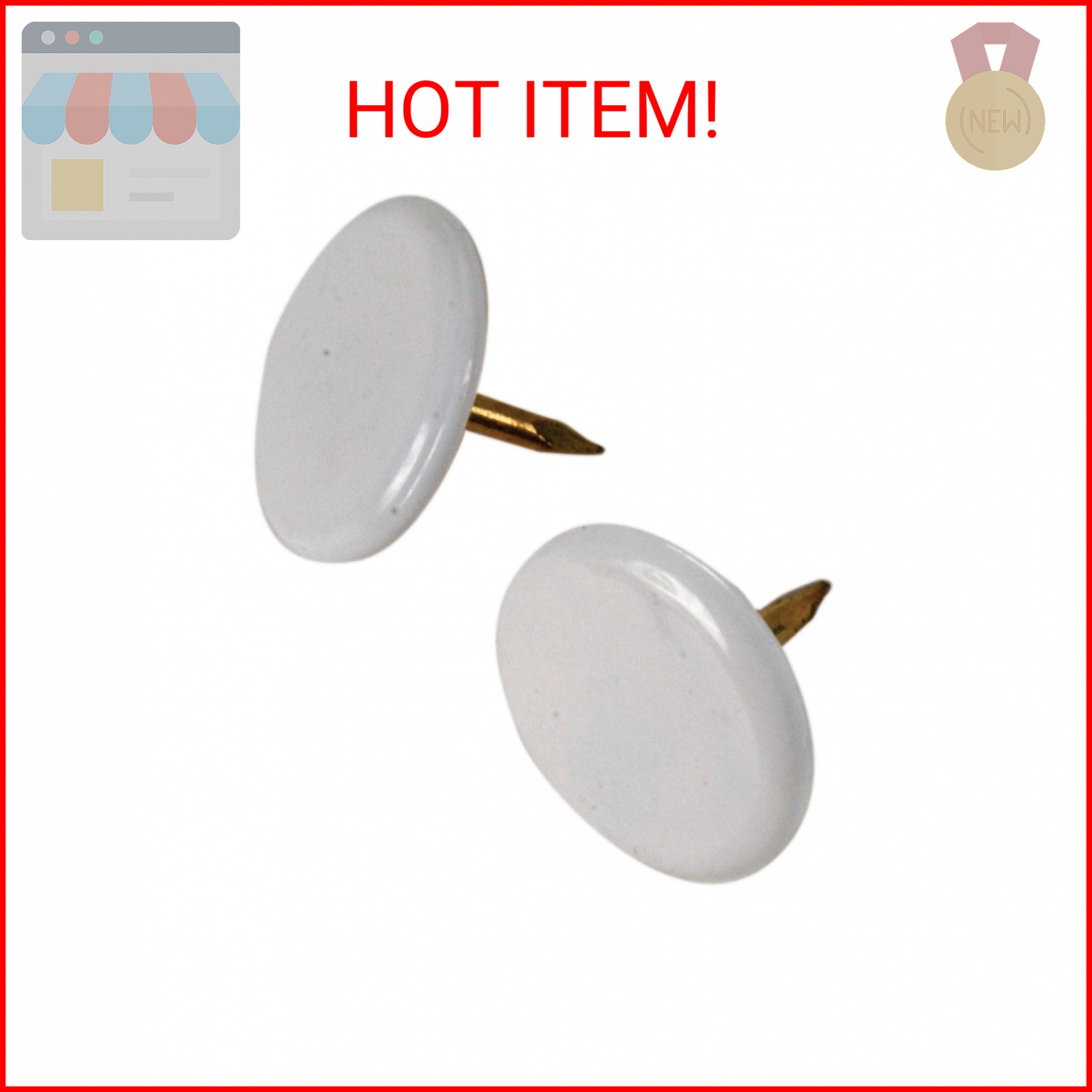 Ook 122674 White Thumb Tacks