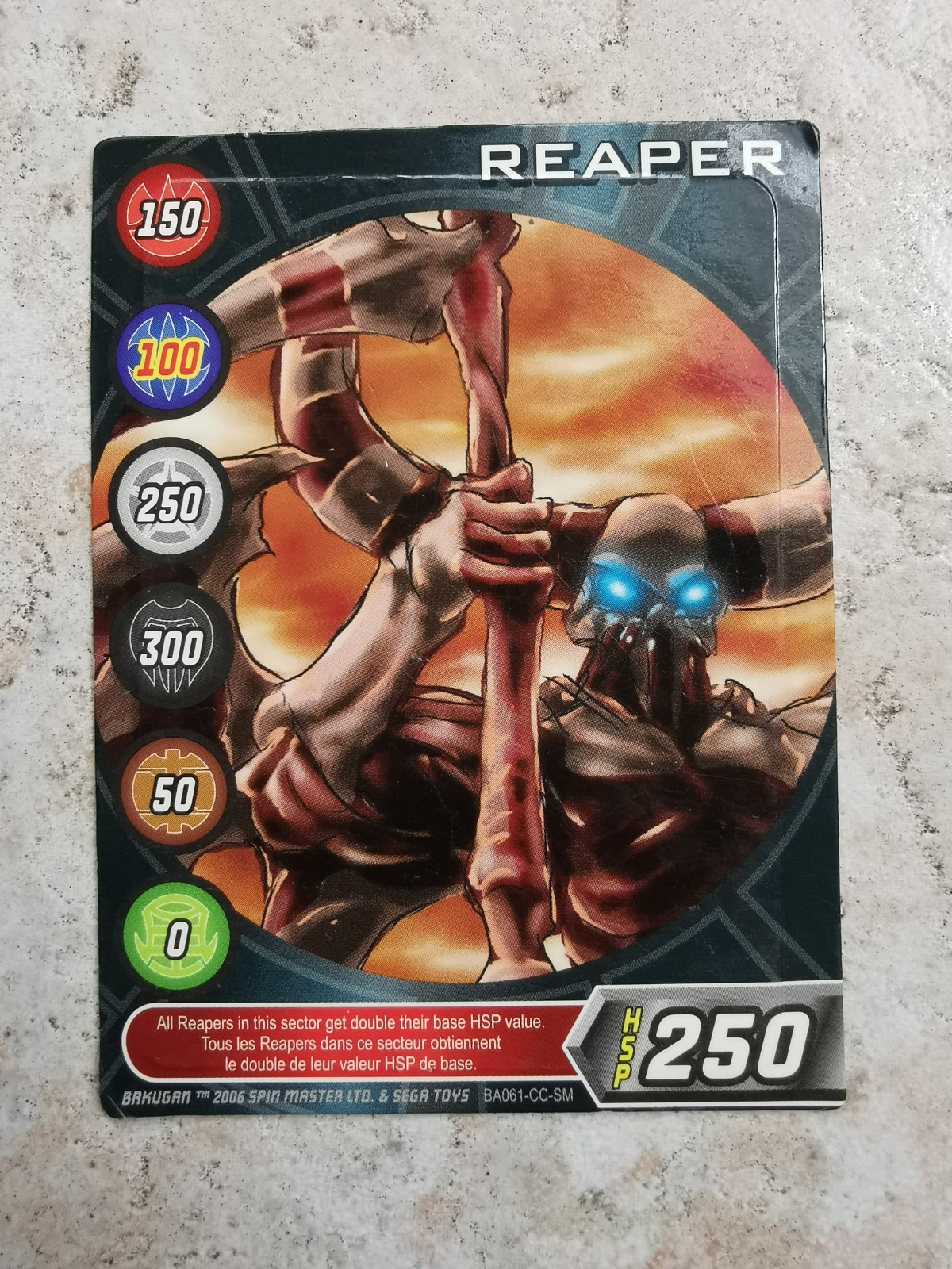 Bakugan Battle Brawlers Spin Master 2006 Card BA061 Reaper