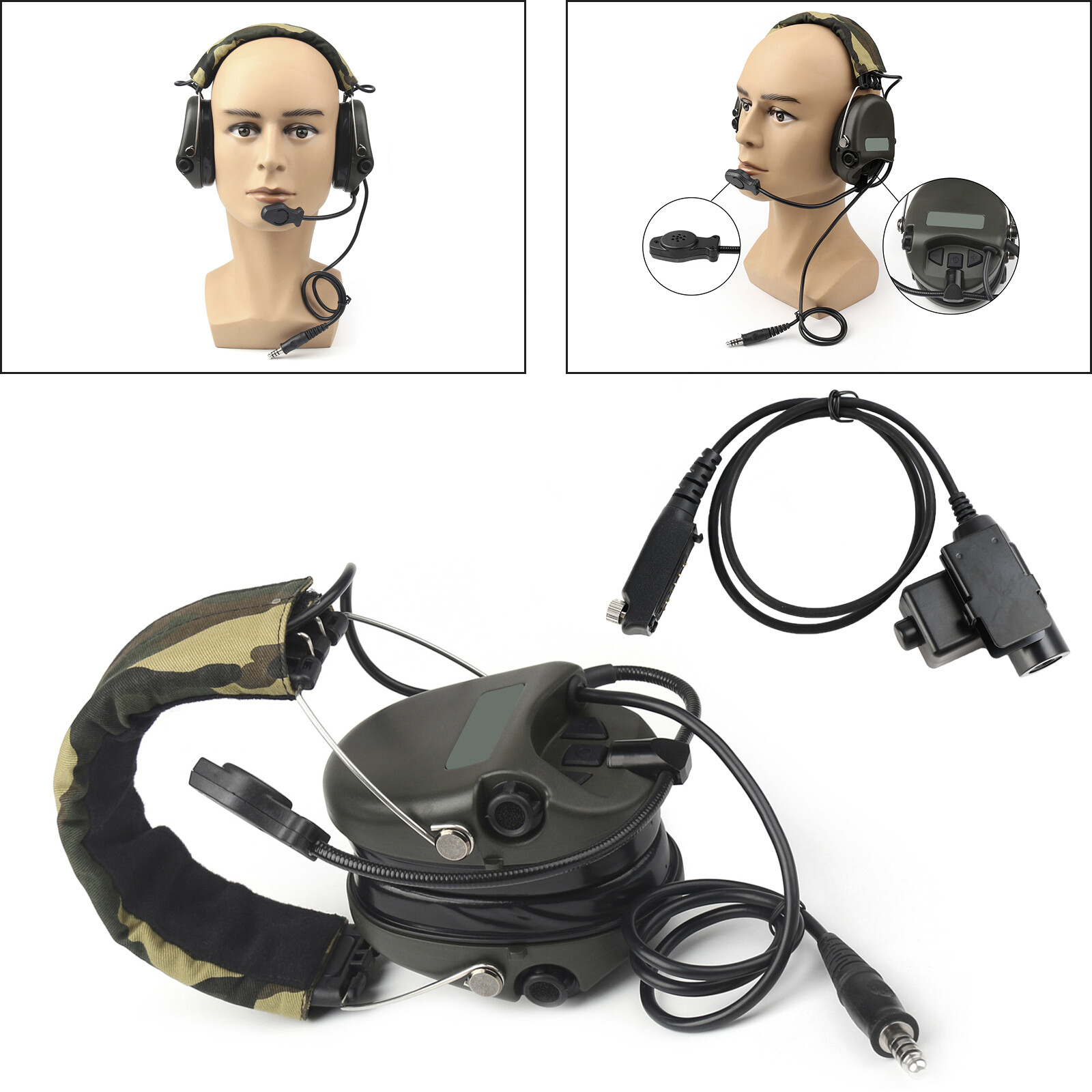 For STP8000 STP8030 STP8035 6-Pin PTT H60 Sound Pickup Noise Reduction Headset