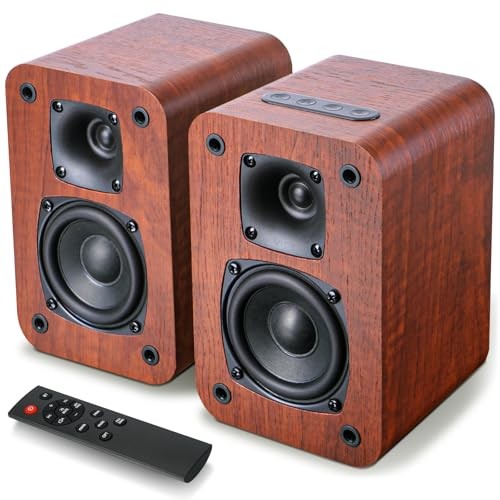  Bluetooth Bookshelf Speakers for Record Player,Active Speakers with 3 Inch 