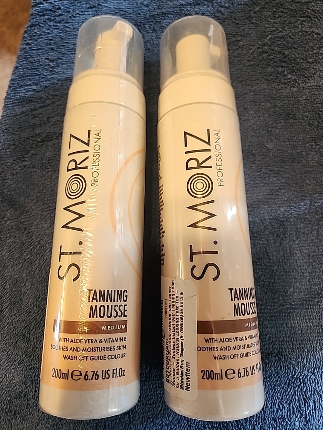 St. Moriz Instant Self Tanning Mousse- Medium Lot of 2 Free Shipping 6.76oz Each