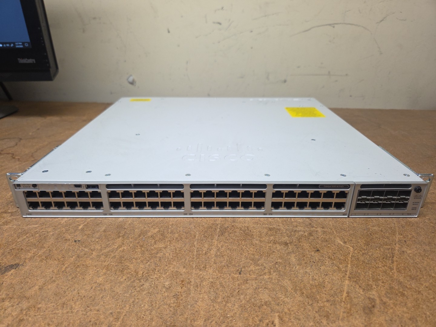 Cisco Catalyst C9300-48P-A 48 Port POE+ Network Switch + C9300-NM-8x