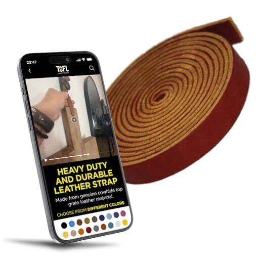  Genuine Leather Strap | 72” Long x 1/2” Wide x 1/2” Wide x 1/8" Thick Burgundy