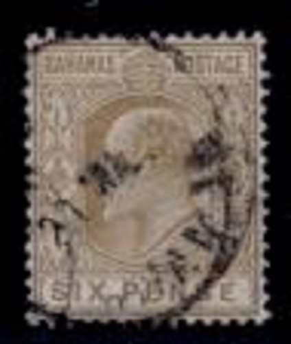 BAHAMAS SG #54a MALFORMED "E" VARIETY