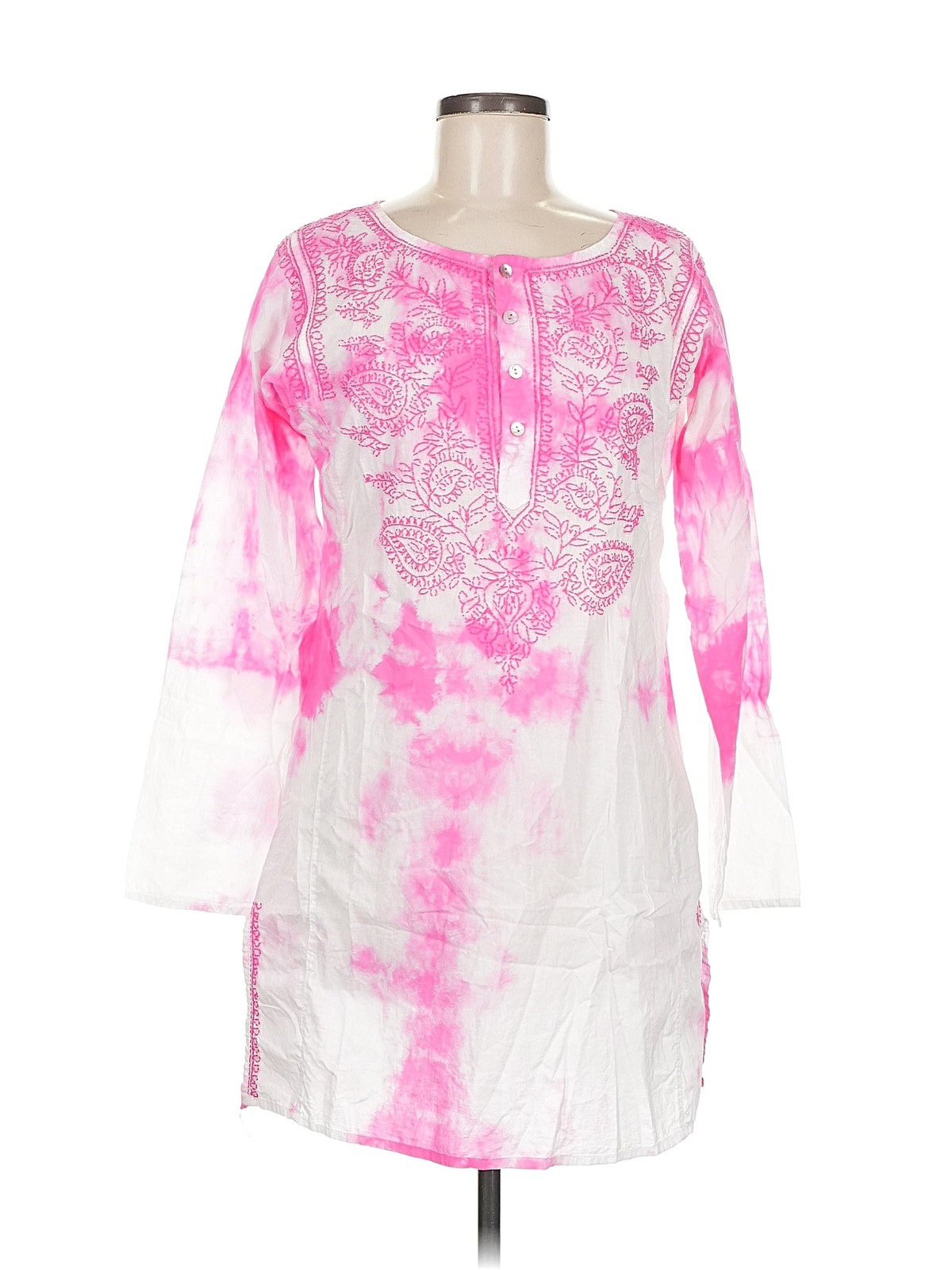 POOL TO PARTY Women Pink Long Sleeve Blouse M