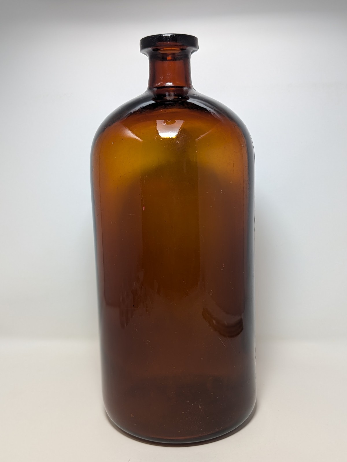 Vintage Amber Glass Medicine Bottle Large Gallon Size 13 In Tall