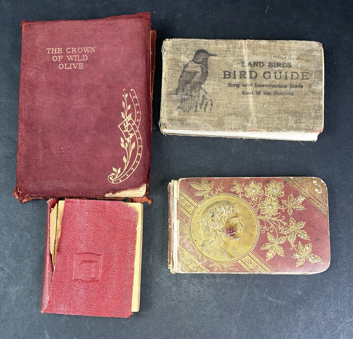 4 Antique Books Autograph 1880s Northbridge MA The Gold Bug Edgar Allan Poe +2