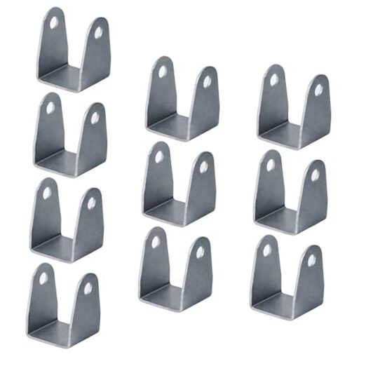  10 Pack Shock Mount Clevis U Bracket,2" Inside Width, Fits 3/8" Bolt, 2.9 mm 