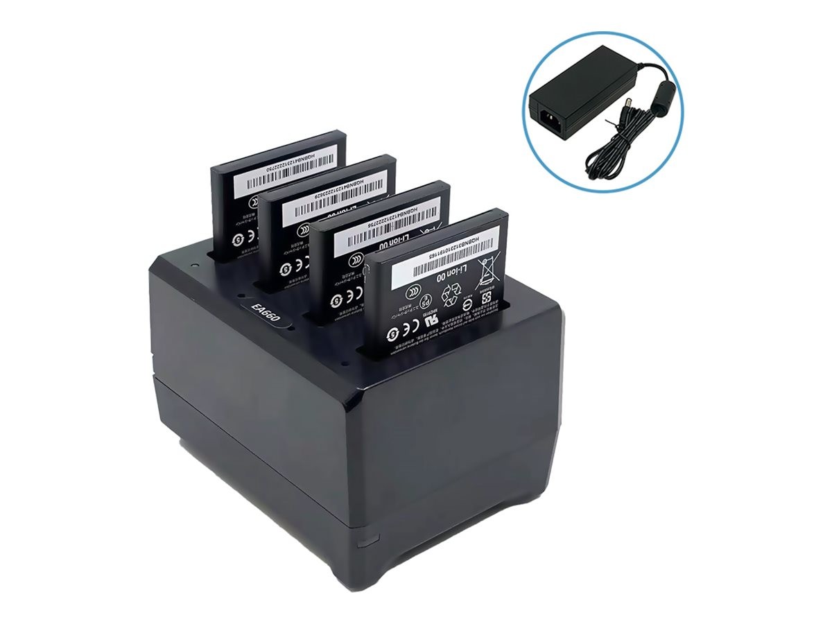 Unitech EA660 4-slot battery charger with power 5100-900037G