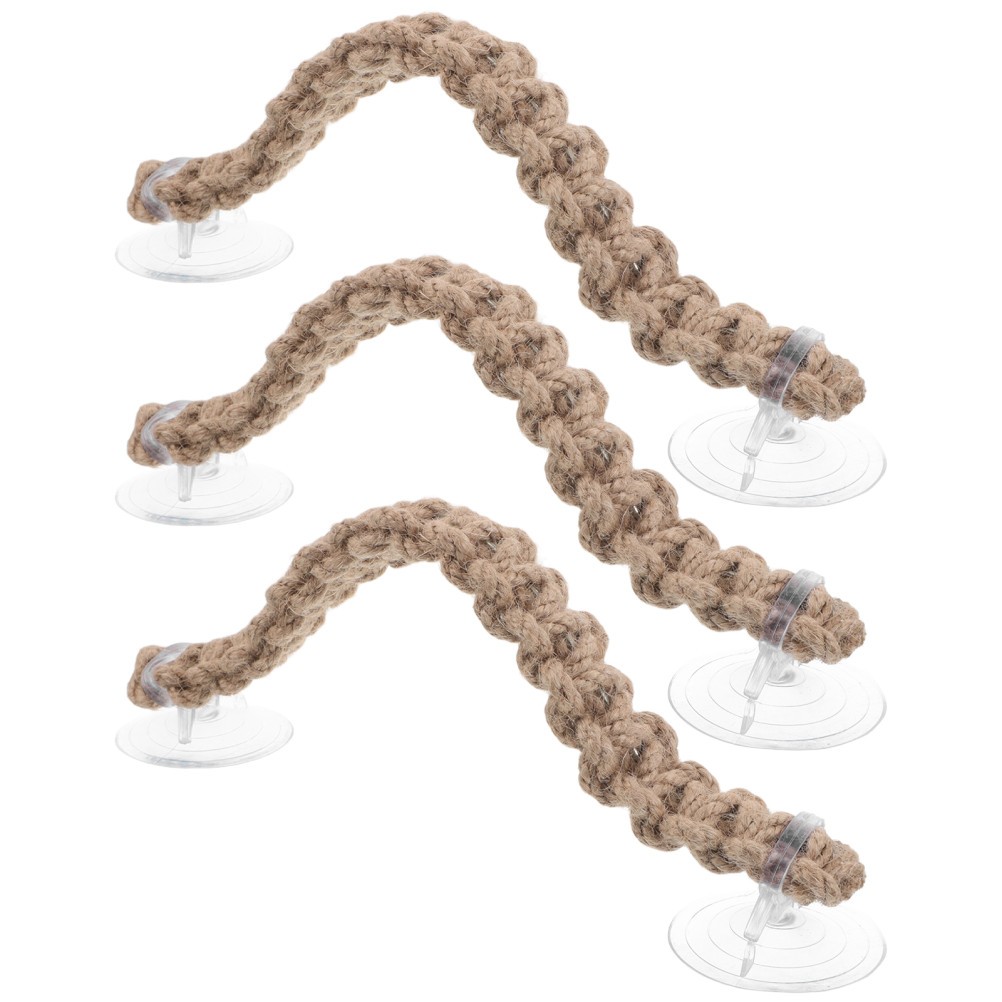 3 Pcs Climbing Rope Bearded Dragon Accessories Hermit Crab Swing Toy